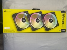 CORSAIR iCUE LINK QX120 RGB 120mm Case Fan, Set of Three, Starter Kit, Black