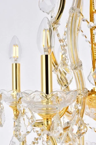 Elegant Lighting Maria Theresa 38" 28 Light Royal Crystal Chandelier - Picture 5 of 8