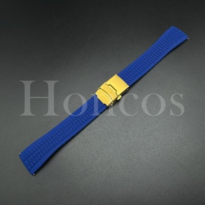 20 22 MM D/Blue Rubber Aquanaut Watch Band Strap Quick Release Fits for Casioak