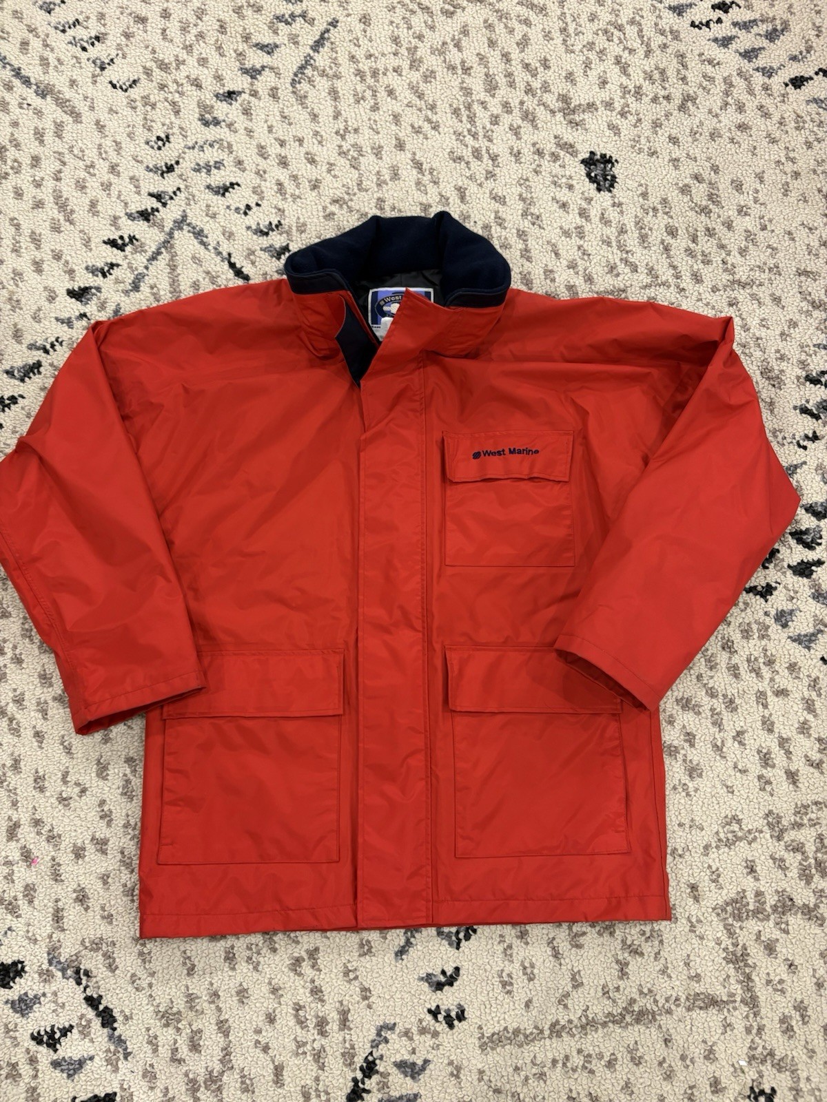 West Marine Nautical Gear Red Foul Weather Jacket - Men’s Medium - Excellent
