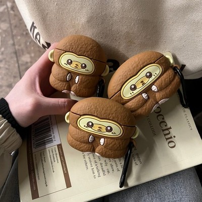 3D Funny Kiwi Monkey Silicone Anti-drop Protective Case For AirPods 1 2 3 4 Pro2
