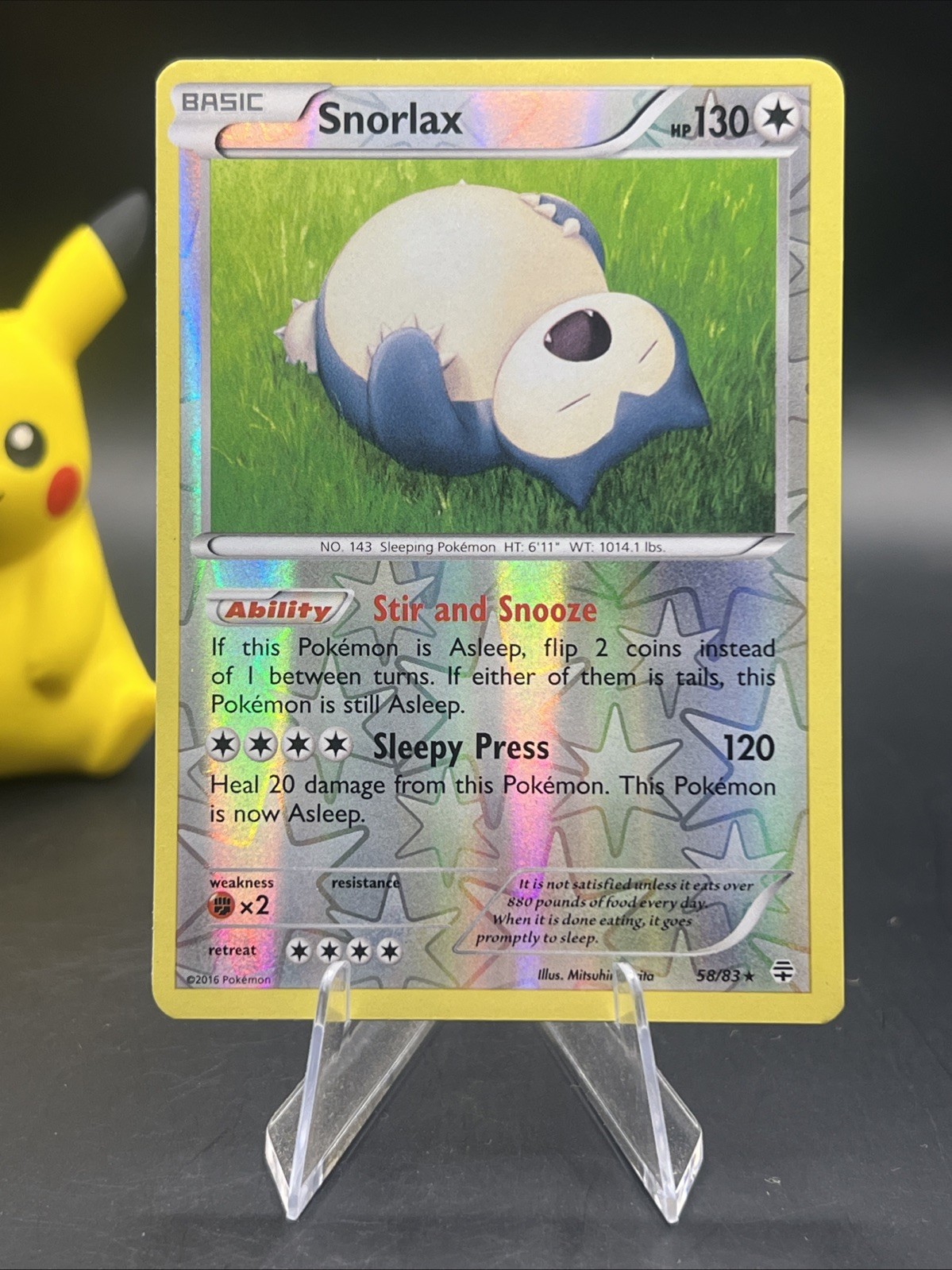 Pokémon TCG Snorlax 58/83 XY Generations Reverse Holo Rare LP