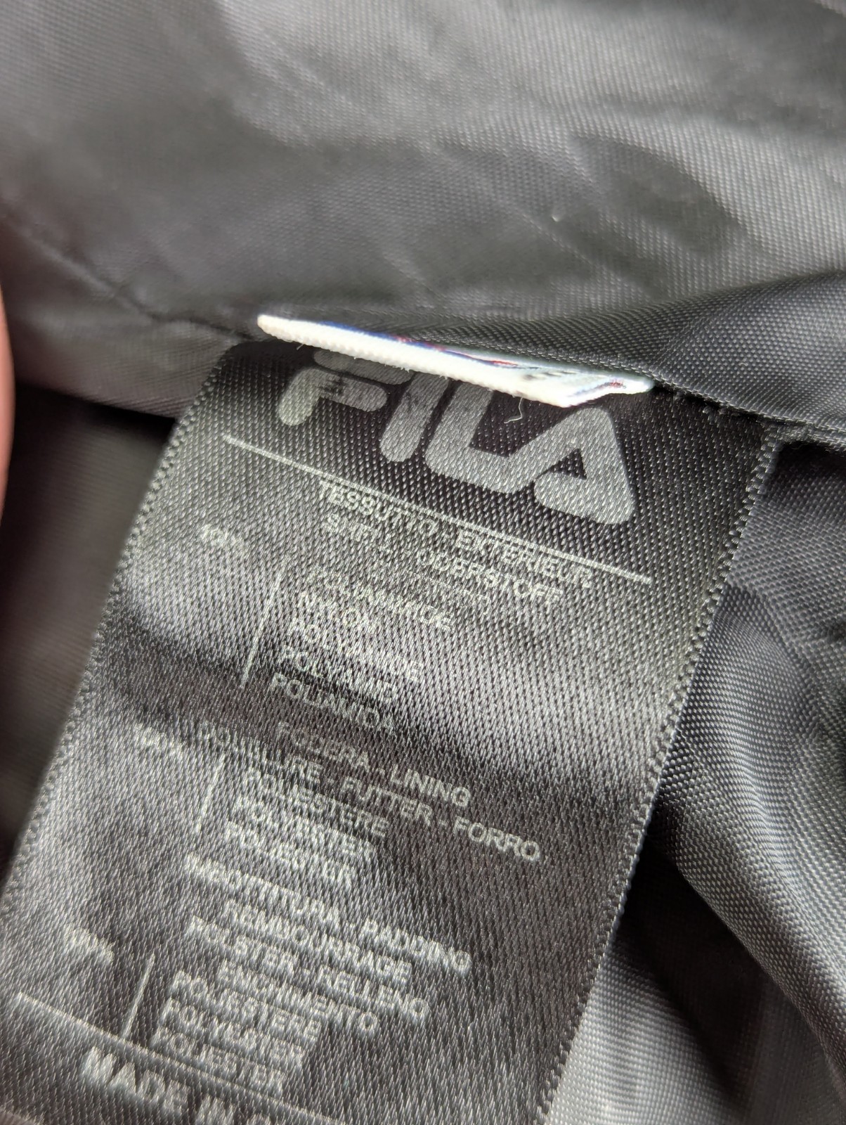 Fila Puffer Gilet Vest Men's Size XL Full Zip Nylon Shell Pockets Black image 10