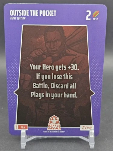 2025 Bo Jackson Battle Arena - OUTSIDE THE POCKET SSP Play Card #PL-4 rare