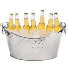 Frcctre 12L Stainless Steel Beverage Tub Ice Bucket | Party Wedding Drink Chi...