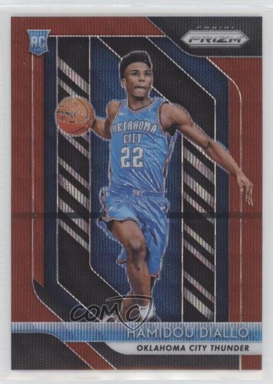2018-19 Panini Prizm Ruby Wave Prizm Hamidou Diallo #9 0b0