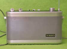 Roberts Classic R9954 Sliver Portable Radio Tested & Working with Power Cable