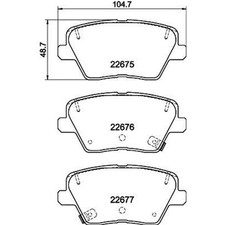 Hella Bremsbeläge hinten für Hyundai I30 Kia Ceed Proceed Xceed