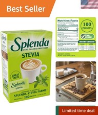 Great Tasting Zero Calorie Stevia Sweetener, 100 Packets for Healthy Living