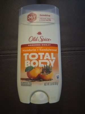 Old Spice Total Body Deodorant Mandarin & Sandalwood 3 oz (G1)