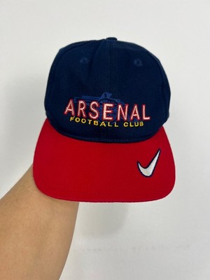Vintage Nike Arsenal Gunners Snapback Hat Football Soccer Cap Mens