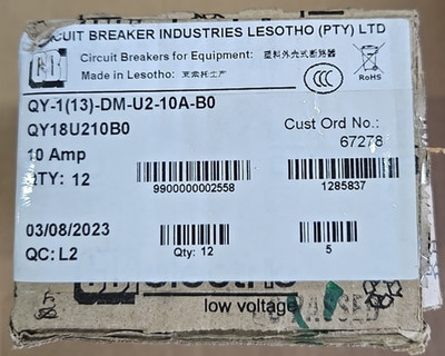 CBI Box of 12 QY18U210B0 10AMP 1P
