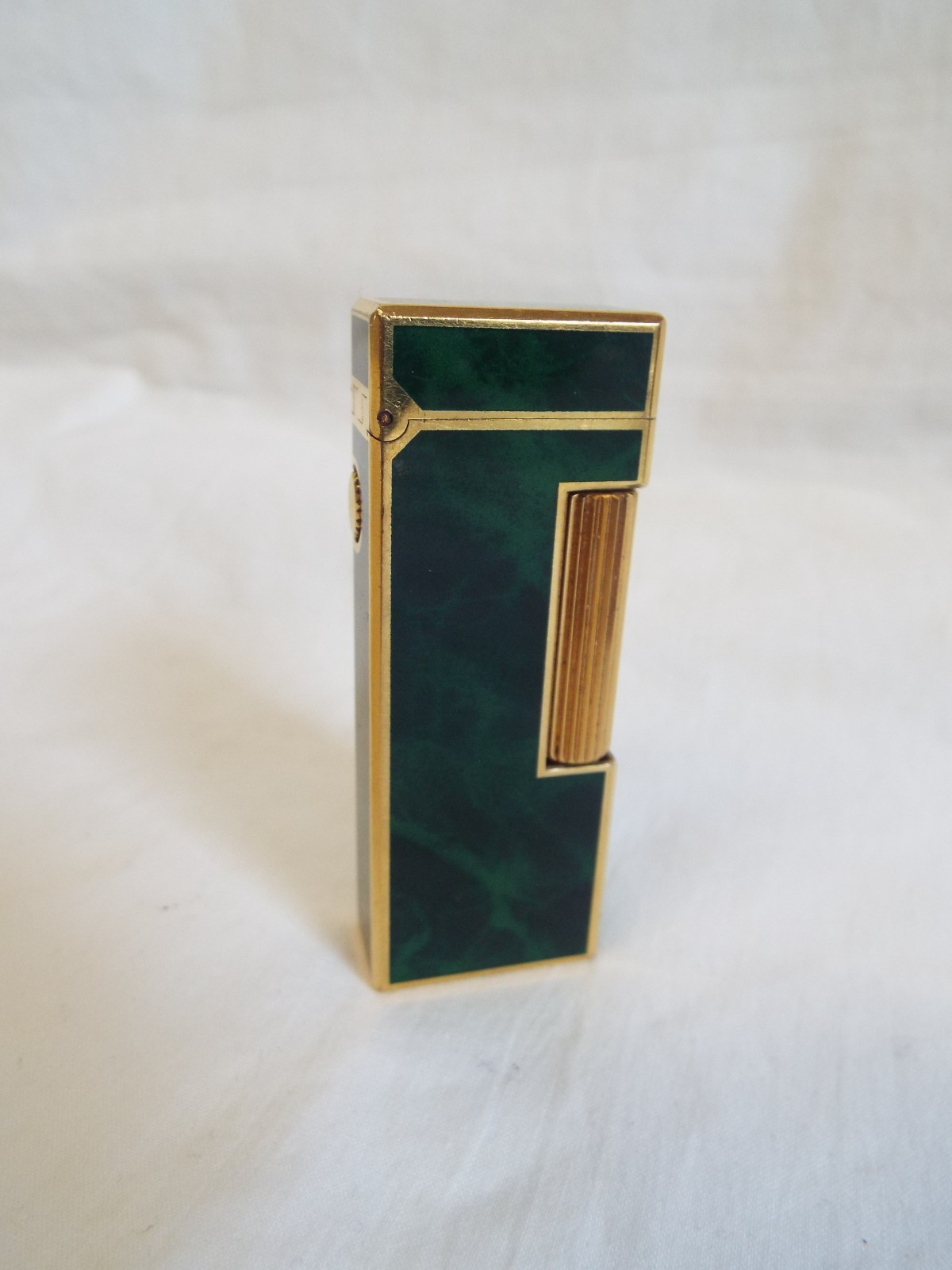 VGC vintage Dunhill green malachite Rollagas lighter
