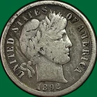 1892-S Barber Dime Fine F Coin #36603