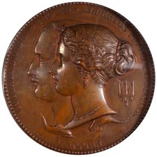 GREAT BRITAIN Great Exhibition 1851 bronze Award Medal / William Wyon PCGS SP-58
