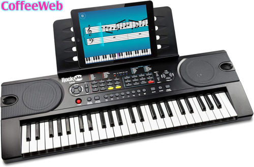 Rockjam 49 Piano Tastiera Keyboard Con Alimentatore, Stand Musicale, Adesivi per - Foto 1 di 11