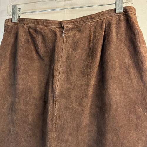 Brown Suede Genuine Leather Skirt Roth Le Coven Women’s Sz 10 Long Western NWOT - Picture 7 of 14