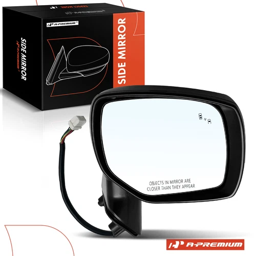 Passenger Black Power Mirror Heated w/ Blind Spot for Subaru Forester 2017-2018