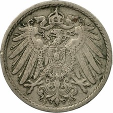 #529673 M&uuml;nze, GERMANY - EMPIRE, Wilhelm II, 5 Pfennig, 1907, Stuttgart, SS