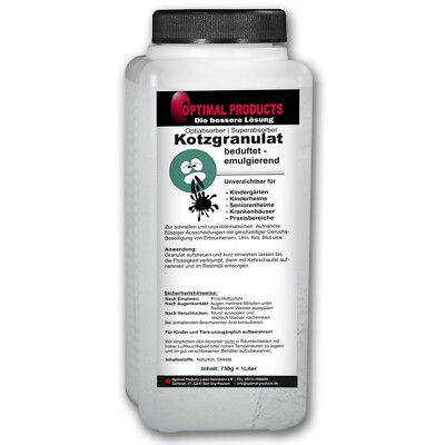Opti - Absorber Superabsorber Kotzgranulat 750 g bei Erbrochenem Urin Blut & Kot