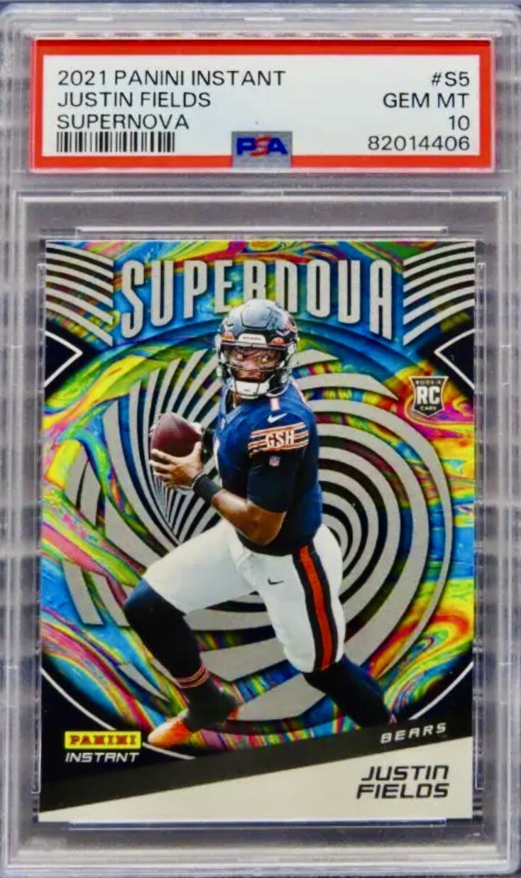 2021 Panini Instant Justin Fields Supernova Rookie RC #S5 PSA 10 Gem #/3,357