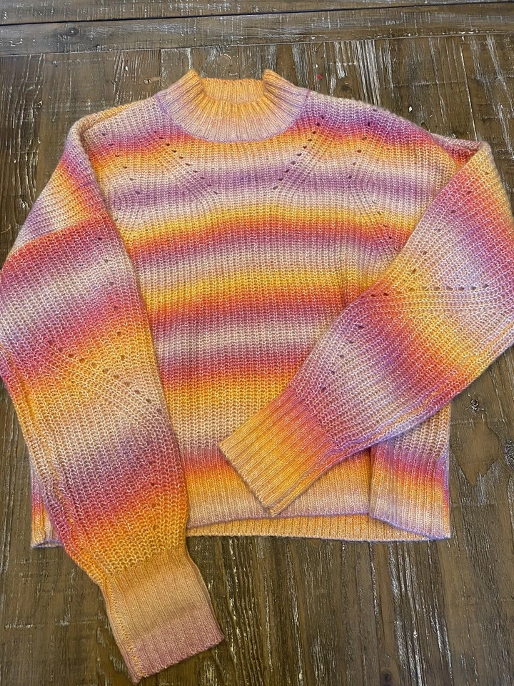 Suéter REBBECA MINKOFF Rosa Naranja Color Sherbert Talla Pequeña Foto 4 de 4