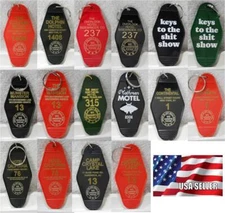 Choice Retro Motel Plastic Keychain Cartoon TV Show Horror Movie Book USA SELLER