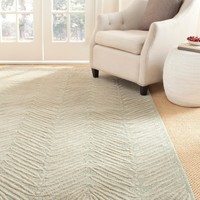 Martha Stewart By Safavieh Chevron Leaves Milk Pail Green Wool/ Viscose Rug (9' on sale Martha Stewart By Safavieh Chevron Leaves Milk Pail Green Wool/ Viscose Rug (9' on sale