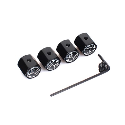 4x Silver Car Anti-Theft Wheel Tire Valve Dust Stems Air Caps Cover For Mini