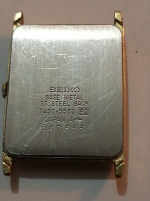 Vintage Seiko Quartz 7430-5560 Untested NOT WORKING Parts Or