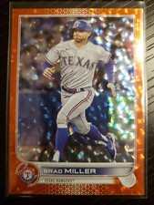 2022 Update Base Orange Foilboard #US91 Brad Miller /299 - Texas Rangers