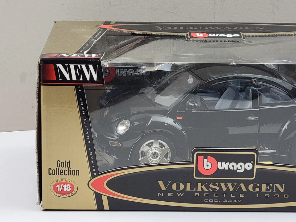 Bburago Gold Collection 1998 escala 1:18 "nuevo" Volkswagen Beetle diecast - negro Foto 4 de 4