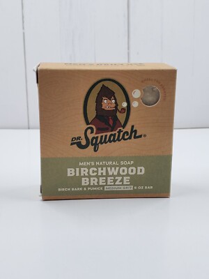 Dr. Squatch Bar Soap Birchwood Breeze All Natural with Medium Grit 5oz