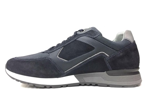SCARPE SNEAKERS CASUAL UOMO NERO GIARDINI A800560U PELLE ORIGINALE AI NEW - 第 3/6 張圖片