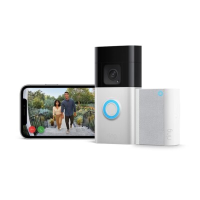 Ring Battery Video Doorbell Plus + Chime (2nd Gen)   1536p HD, NEU  SCHNELL   