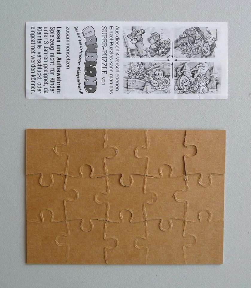 Ü-Eier Puzzle Aqualand mit Beipackzettel 15 Teile Ferrero 1997 vollständig - Bild 4 von 4