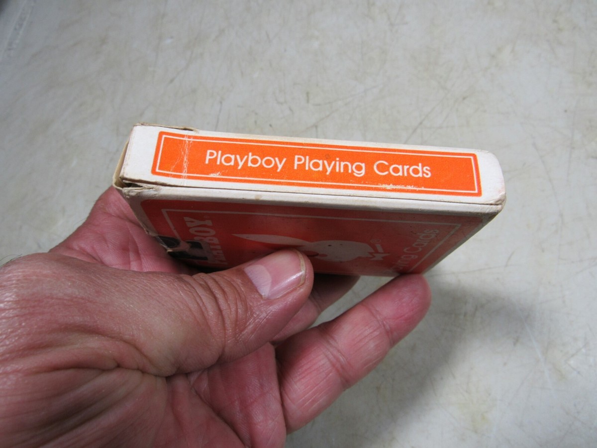 Vintage Deck Playboy Playing Cards Orange Casino Used W
