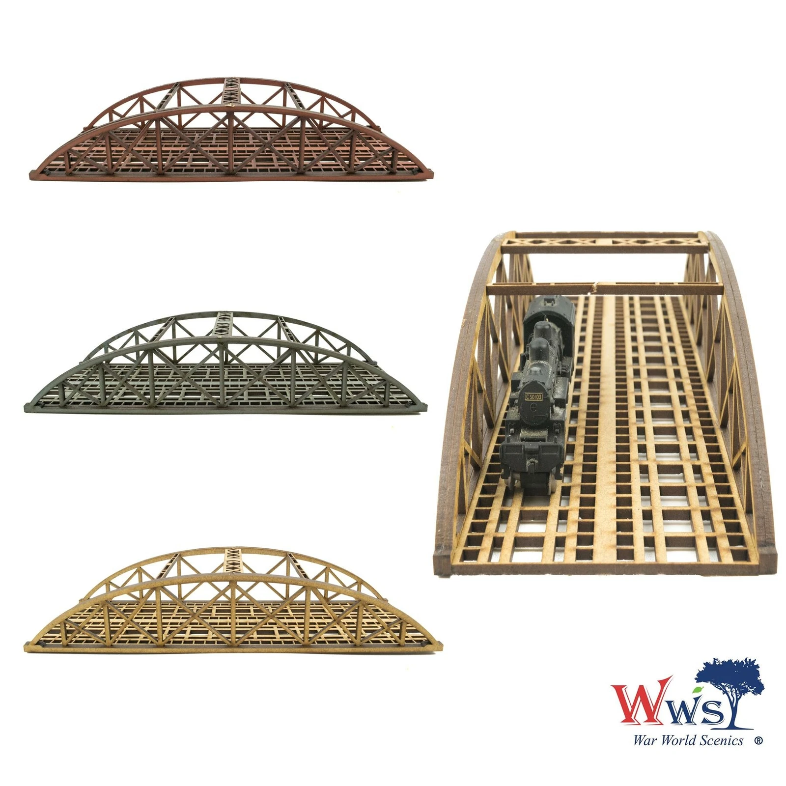 Купить Ибей Track N Gauge Bridge MDF Railway Bowstring Camelback