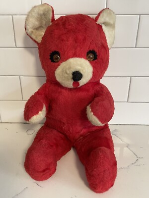 VTG 1950's Knickerbocker Animal of Distinction Plush Red Teddy