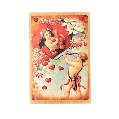 Vintage-styled A SHOT AT LOVE Junk Journal Kraft Notebook - w/ 60 blank pgs OOAK