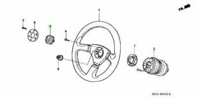 NEW Honda Genuine RED JDM Horn Button For Momo Steering Wheel
