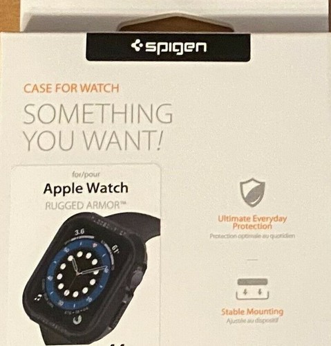 Buy the Spigen Apple Watch 44mm Rugged Armor Case Black,Resilient Shock  ( 062CS24469 ) online - PBTech.com