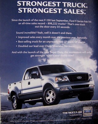 2005 Ford 150 Pick Up Original Print Ad 8.5 x 10.5''