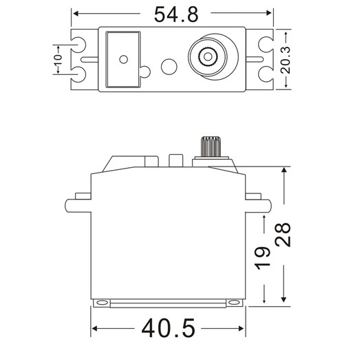 JX Servo PDI4409MG CNC Aluminiumgehäuse 10KG Digital Standard Servo für Drone eBay