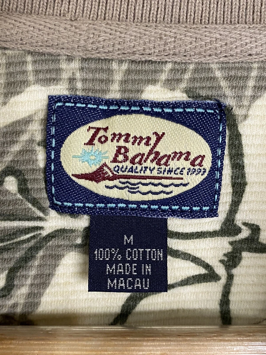 Vintage 90s TOMMY BAHAMA Floral Polo Shirt Men’s Medium