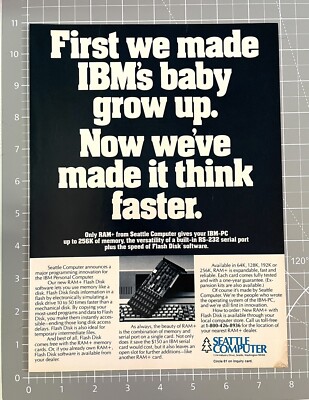 Seattle Computer Print Ad 1982 Vintage Computing Advertisements | eBay