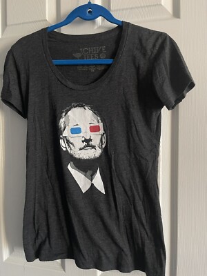 Bill Murray Shirt 3D Tee David Grizzle Art Graphic Funny Cool Chive - Women's M