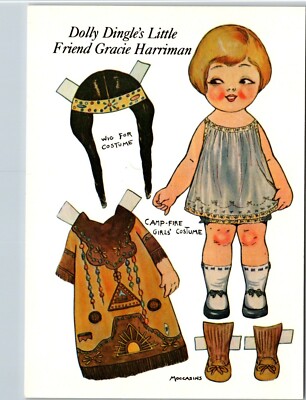 Grace Drayton Dolly Dingle's Little Friend Gracie Harriman Continental Postcard