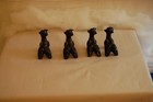 Vintage Black Redware Poodle Family made in Japan — photo 3