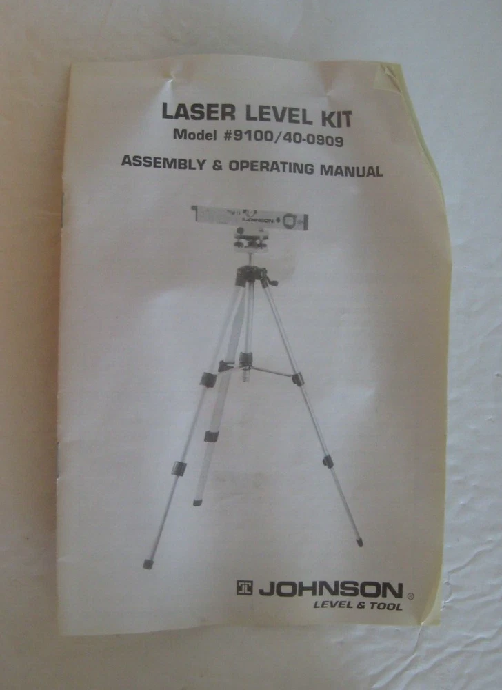 Johnson Laser Level Kit Model 9100 / 40-0909 EXCELLENT Tripod Case